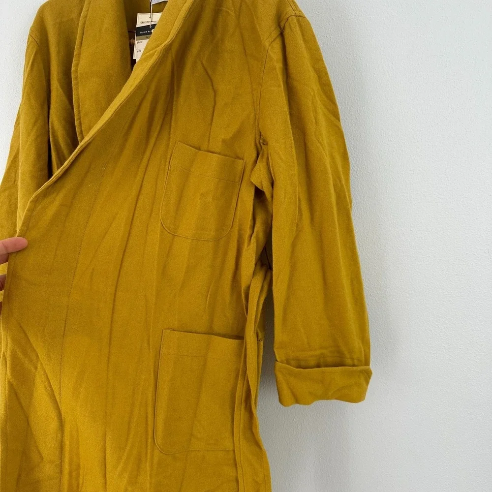 Vintage MCM Mens ROYTEX Wool blend Robe M L mustard yellow NWT New